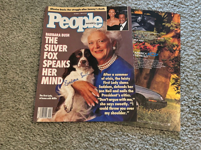 1990 First Lady Barbara Bush Autographed Signed People Magazine 10/1