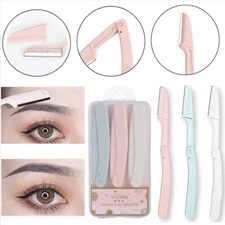 Portable Folding Brow Eyebrow Trimmer Hair Remover Eyebrow Comb Stainless Steel