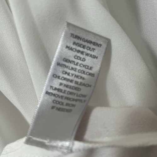 Avenue Sheer Flowy White Blouse 3/4 Sleeves, Crochet Lace Neck, Size 26 / 28 NWT - Picture 9 of 9