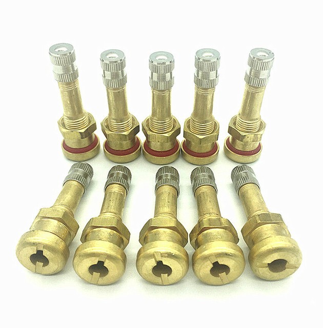 10 pk 40MS27 15/8 Brass Truck Tire Valve Stems Steel Wheels V3.20.1