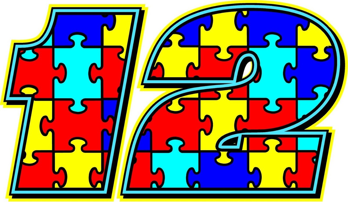 Autism Puzzle Race car numbers vinyl graphic decal set imca dirt