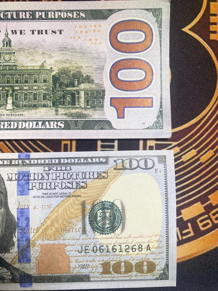 100 Single $10.000 Filme Prop Magic Prop Bills Réplica Dinheiro Música Brincadeira Dinheiro - Imagem 3 de 4