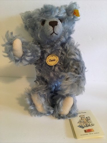 Vintage 12” Steiff 005060 Light Blue Teddy Bear Growler Mohair Germany - Picture 11 of 14