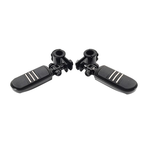 1'' 1-1/4" Highway Crash Bar Foot Pegs For Harley Touring Road King Glide BLK - Picture 7 of 12