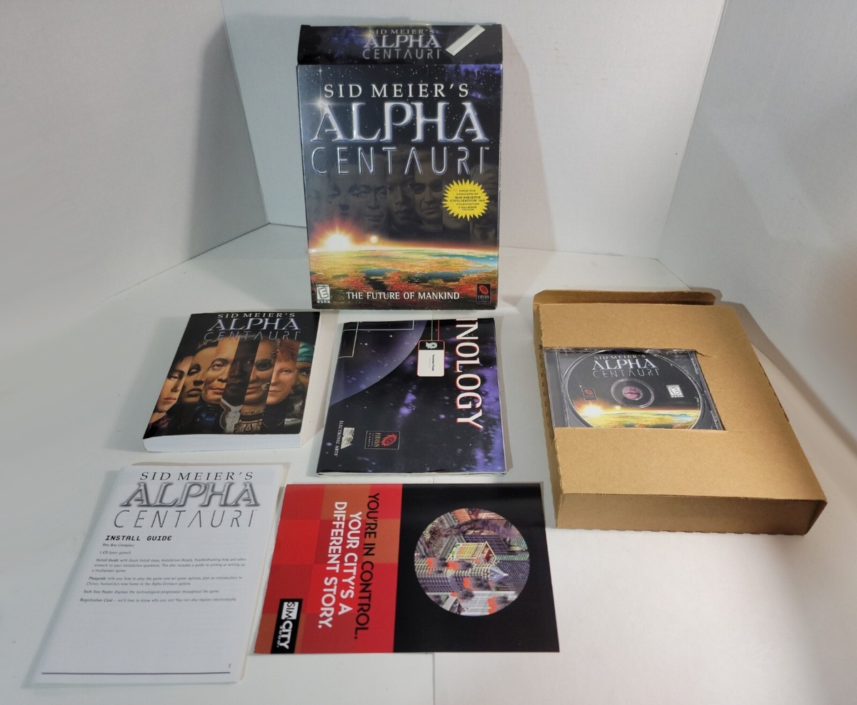Sid Meier's Alpha Centauri (PC, 1998) BIG BOX Brand New in Open