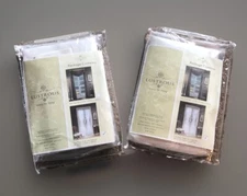 Two Lustrous Voile Door Panel 60" X 72", by Lustrous RN19725 White 60x72