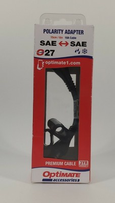 Optimate SOLAR PANEL  POLARITY ADAPTER SAE to SAE Cable 0-27 15cm/6in 10a cable