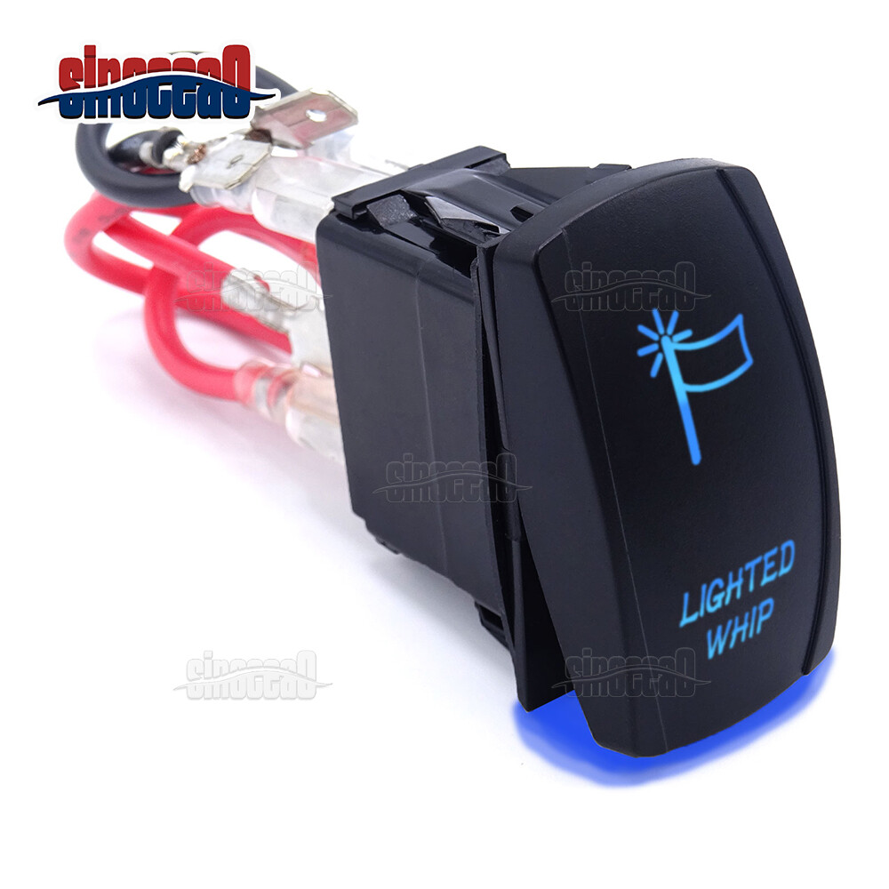 LED LIGHT BAR + FLAG WHIP +REAR Rocker Switch For Polaris Ranger RZR 900 XP 1000 - Foto 8