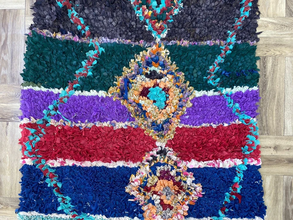 Teppiche Area Rug,Soft Entryway Kilim Runner,Solid Carpet,Living Room Rug,3x6'ft - Image 3 of 4