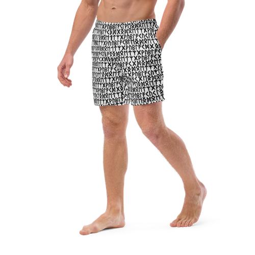 Schwarz Weiß Runensymbole Individueller Druck Herren Badehose Norse Pagan 2XS-6XL - Bild 5 von 47