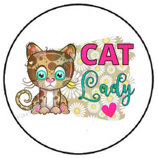 CAT LADY ENVELOPE SEALS LABELS STICKERS PARTY FAVORS