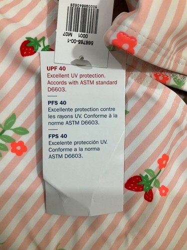 NWT Old Navy Strawberry Printed Tie-Front Bikini Swim Set for Girls Size 6/7 - Picture 6 of 8