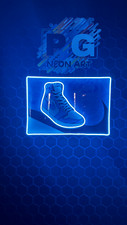 resina epoxi arte de pared nike zapato luz azul led neón flex 16x23 pulgadas