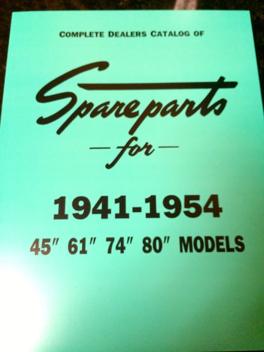 【期間限定セール】ビンテ－ジハ－レ－メンテナンスブックknucklehead Harley Parts Manual Catalog Book 1941 to 1954 Knucklehead Panhead