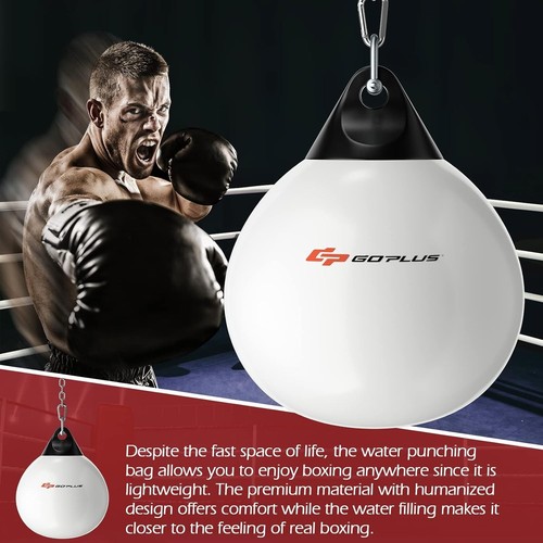 18" 110 Pound Boxing Water Aqua Punching Bag Heavy Duty w/Metal Chain Adjustable - Picture 9 of 12