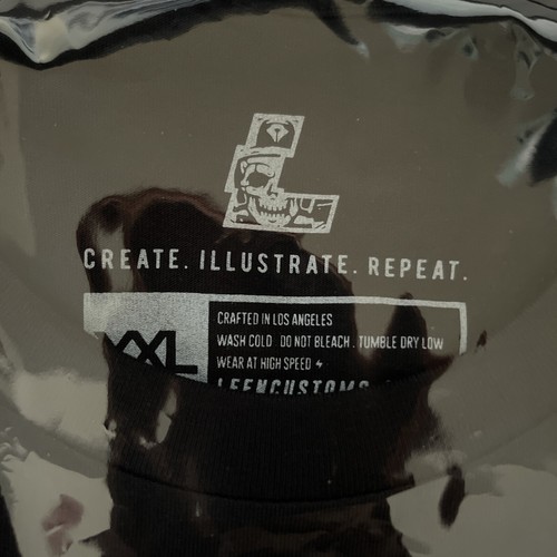 Leen Customs Pin Esclusiva Matt Field Staple 777- XXL Nuova T-shirt (Nero) - Foto 3 di 3