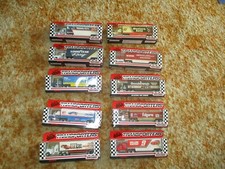 RARE- 10 1/87th scale Super Star Matchbox Liimted Edition NASCAR Transporters