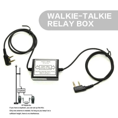 MARKENLOS Walkie Talkie Repeater Relais Box F��r UV-5R Retevis H777 Radio Schwarz Nagelneu