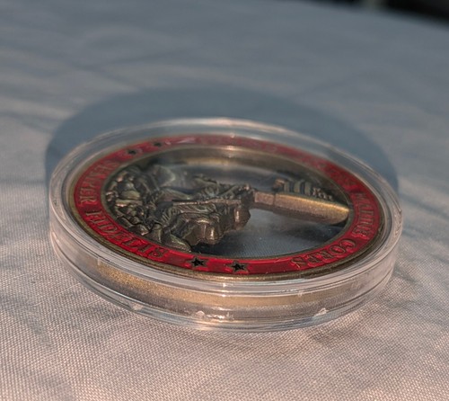 Iwo Jima Bronze Coin See Through World War II Americana Star & Stripes Flag USA - Picture 3 of 23
