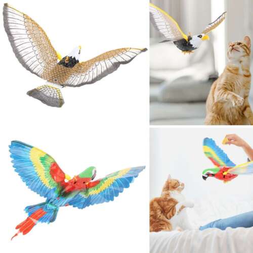 Fun Bird Interactive Cat Toy Electric Hanging Flying Bird Kittie Stick Catch Toy - Picture 2 of 17