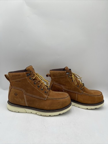 Wolverine Men's I-90 DuraShocks Moc-Toe 6" Work Boots Brown Size 13M