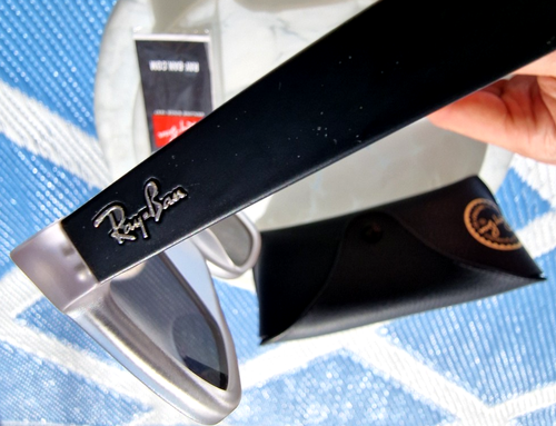 Ray Ban ' RB 4165 Justin 6512/87 'Matte Transparent Sunglasses Italy ***RARE - Imagen 13 de 16
