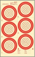 (50) IBS300HR 300 Yard Hunter Rifle Target, Red on Heavy Paper, 19.5" x 31"