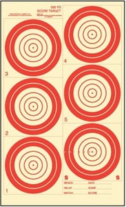 (50) IBS300HR 300 Yard Hunter Rifle Target, Red on Heavy Paper, 19.5" x ...