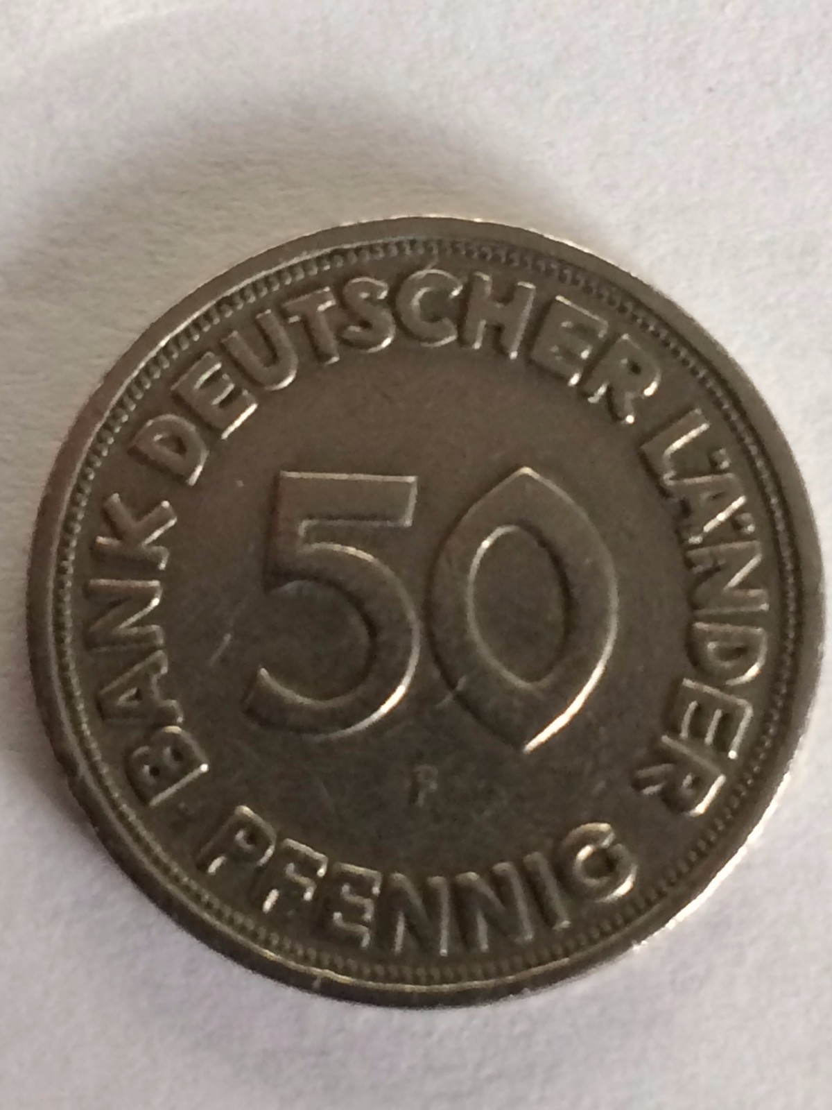 50 Pfennig Bank Deutscher Länder 1949 J Verkaufen Zweite Münze -50 Pfennig Bank Deutscher Länder 1949 J Fehlprägung | eBay