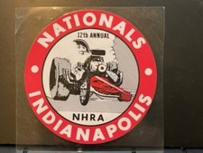 Vrhtf Vintage Cool 12th Nhra Annual Nationals Indianapolis 6.25 Dia Sticker