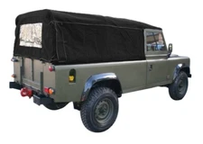 BLACK canvas soft top hood without side windows For Land Rover Defender 110