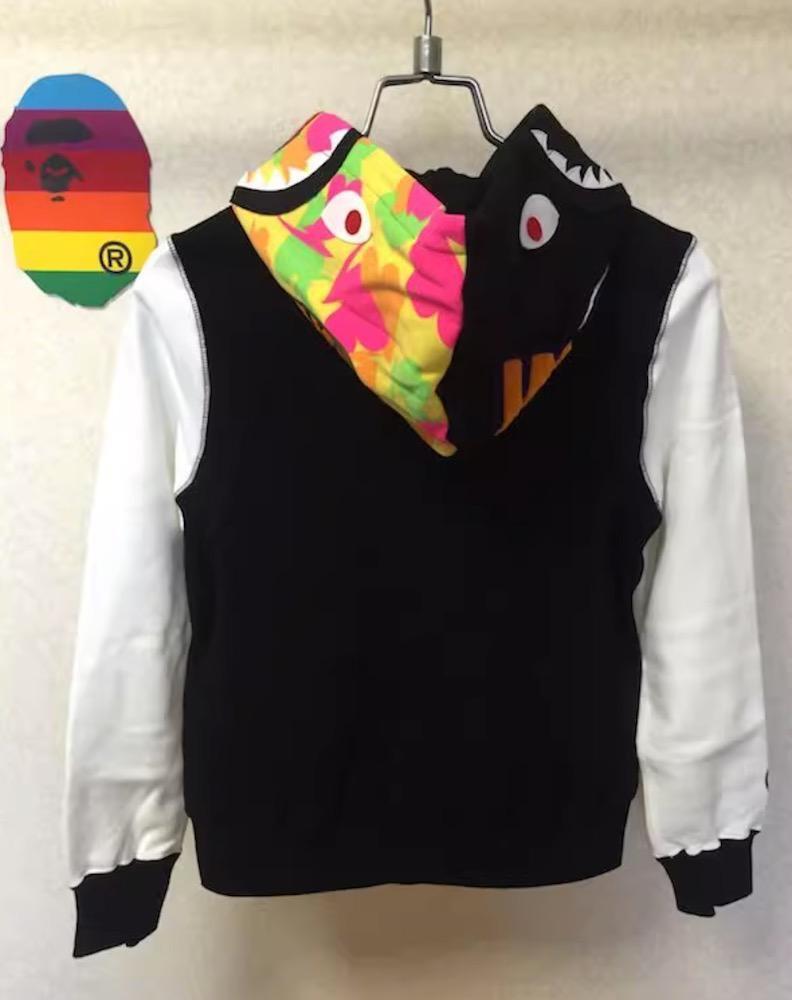 BAPE シャーク ジャケット レディース XS ブラック X ホワイト BAPE Shark Jacket Women's XS Black White | eBay