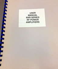 USER MANUAL for RXR Series RF Power Amplifiers, TPL Communications