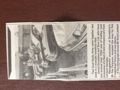 f1f ephemera 1985 bild james donaldson & son ltd lambert garages rae ferguson