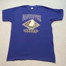 Vintage 90’s Vancouver Canada Blue TShirt Mens Size XL Single Stitch Made In USA