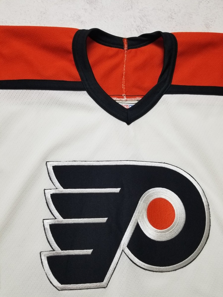 ERIC LINDROS PHILADELPHIA FLYERS VINTAGE 1990'S CCM AUTHENTIC JERSEY A - Bucks County Baseball Co