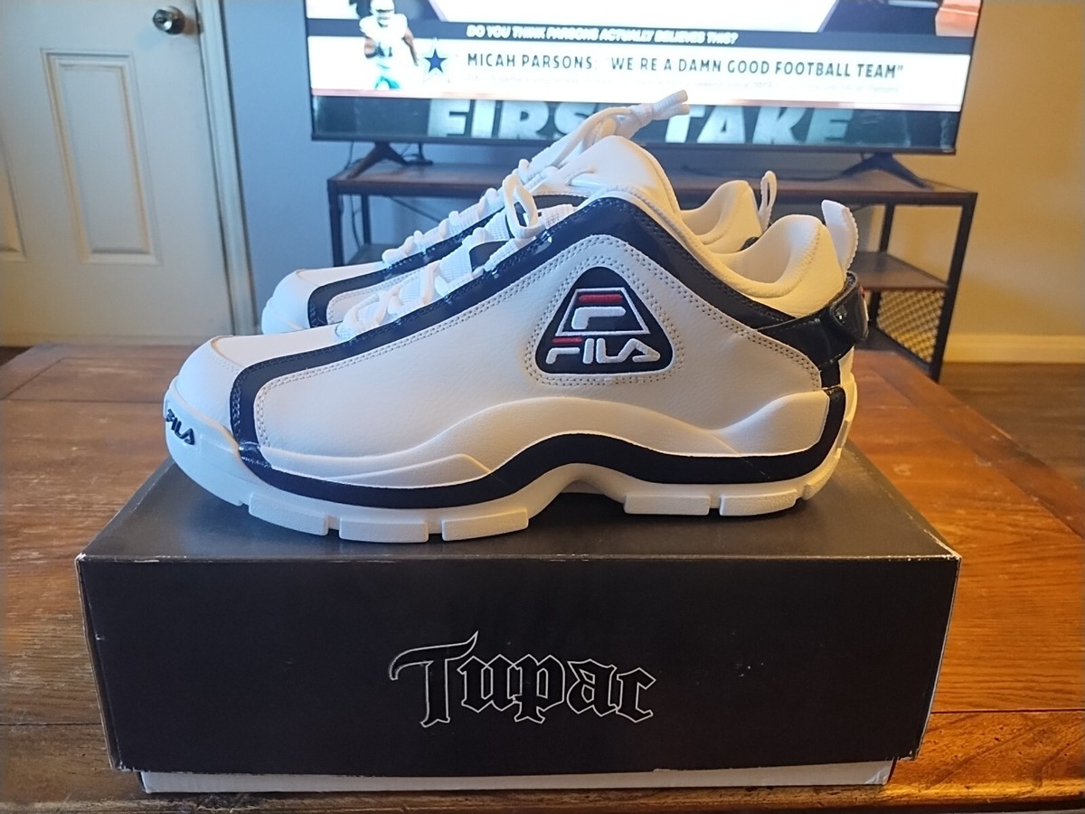 Fila Grant Hill 96 X 2Pac Reissue White/Red/Navy Low Shoes Size 12