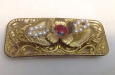 Vintage Hair Clip With Faux Pearl B1