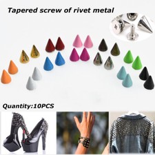 10 Tapered Ends And Studs 7x10 Mm Pointed Screws Rear Punk Studs