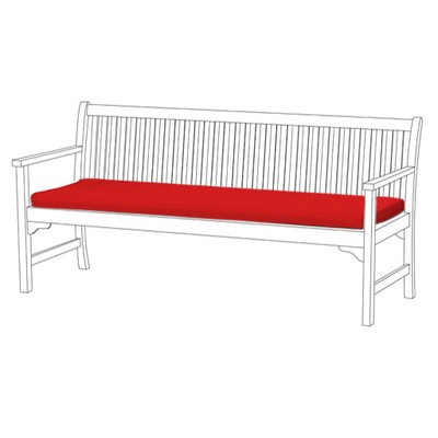 red bench cushions
