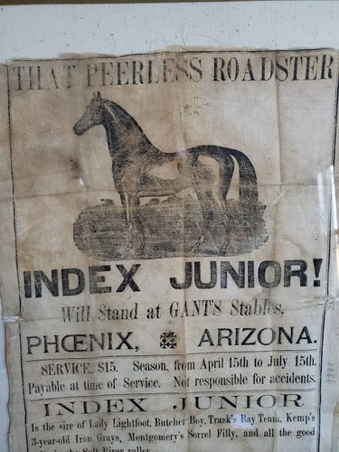 Antique Western Cowboy old west Arizona Territory phoenix horse broadside art - Picture 7 of 11