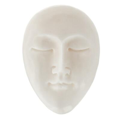1 5/16'' 33mm 1-5-10Pcs Lot Closed Eye Goddess Face Bison Bone Cab Bead Cabochon