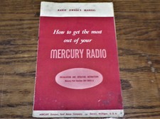 1950 Mercury Radio Owners Manuel.