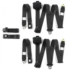 ker 1955-1956 Standard 3pt BK Retractable Bench Seat Belt Kit - 3 Belts