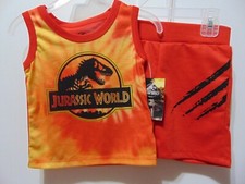 Jurassic World Size 12 Month 2 pc Tank Top  Short Set NEW W/ TAGS 