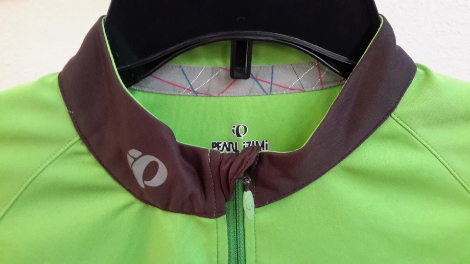 Camiseta deportiva Pearl Izumi para mujer talla grande para ciclismo manga verde/marrón Foto 4 de 4