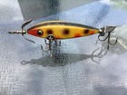 New ListingVtg 3 Treble Glass Eyes Heddon's Dowagiac Underwater Minnow Fishing Lure Heddon