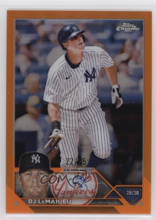 2023 Topps Chrome Orange Refractor 22/25 DJ LeMahieu #153 14eo
