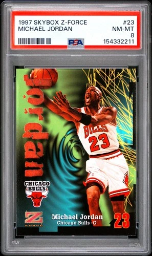 1997 SKYBOX Z-FORCE #23 MICHAEL JORDAN PSA 8