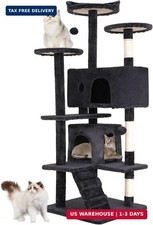 54" Cat Tree Tower Multi Level Cat Condo Scratching Post Perch Dark Gray BestPet